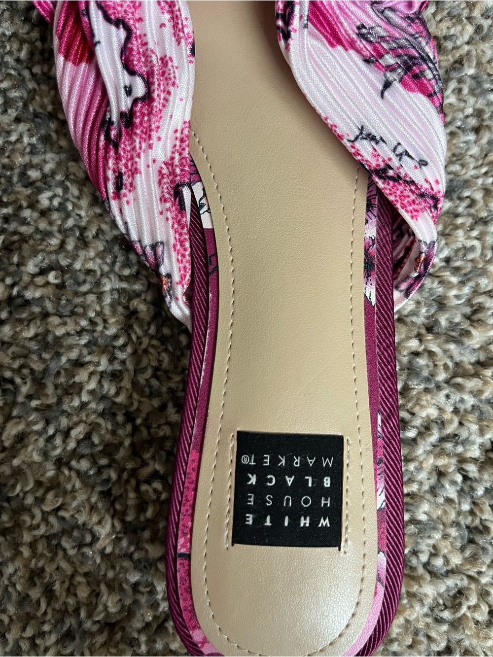 White House Black Market Pink Floral Knot sandals - Picture 3 of 4